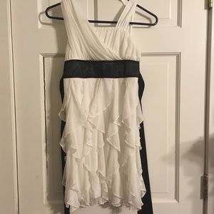 Sequin Hearts White Formal Dress